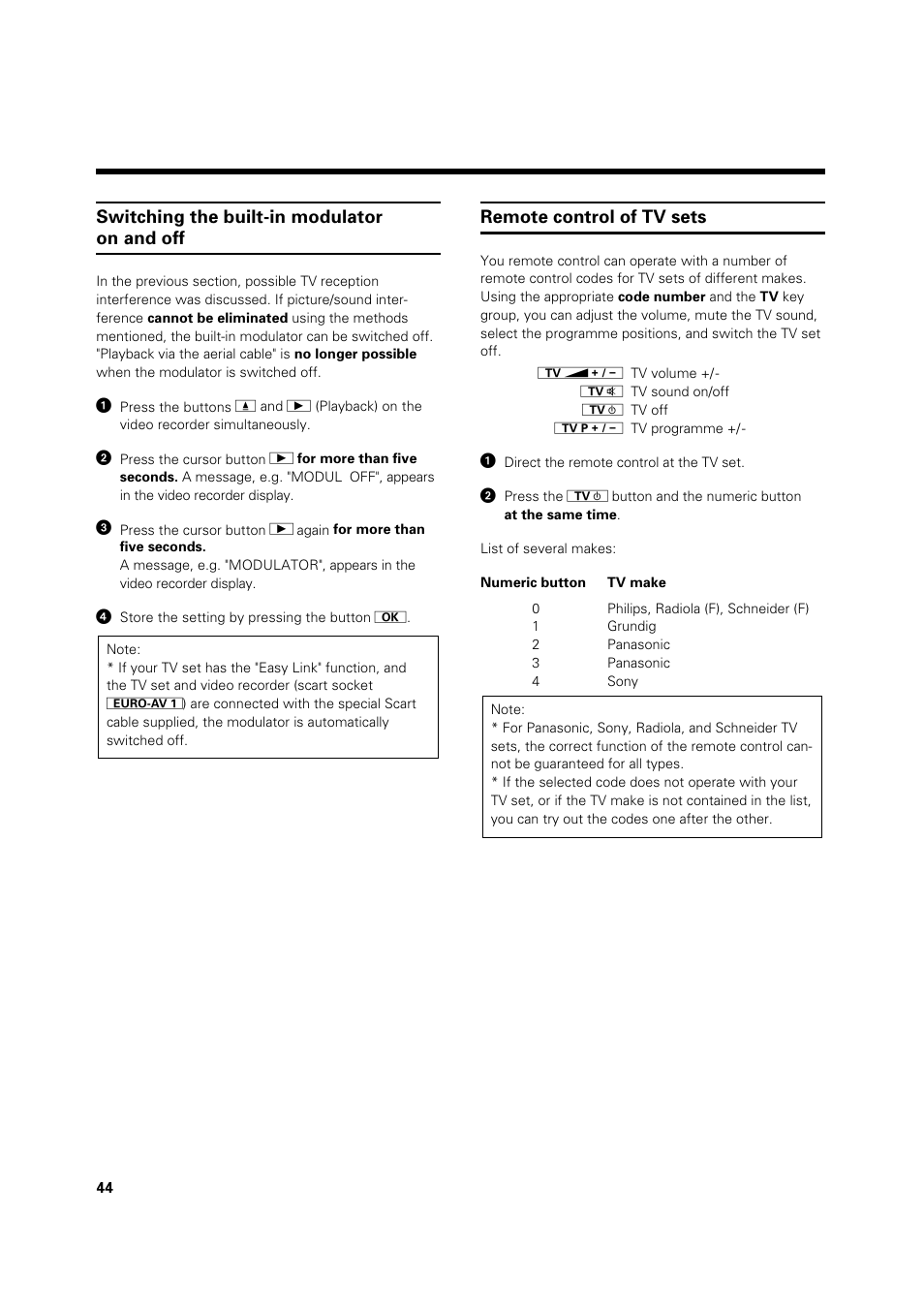 Philips VR 969/02 User Manual | Page 44 / 48