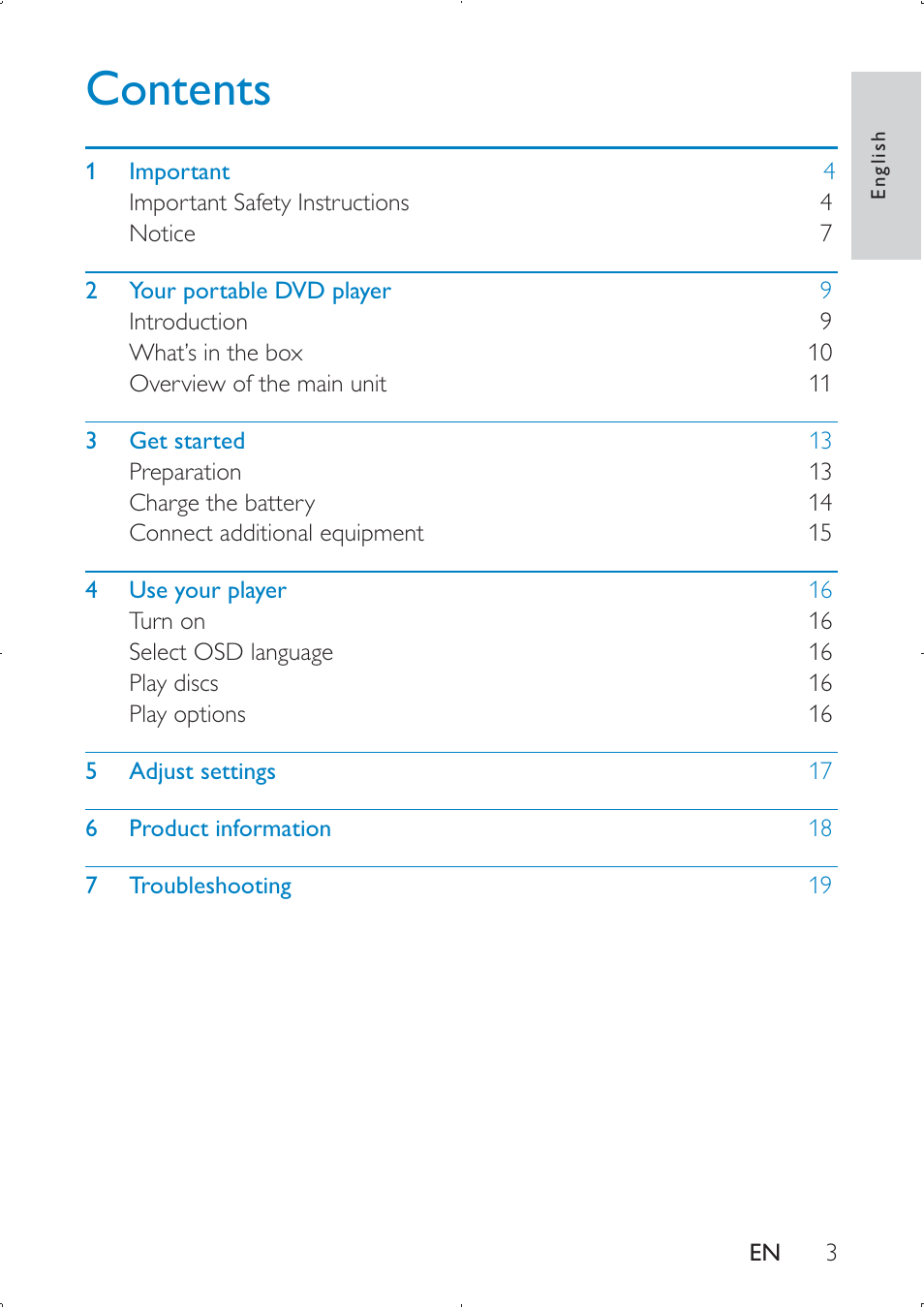 Philips PD709/05 User Manual | Page 3 / 21