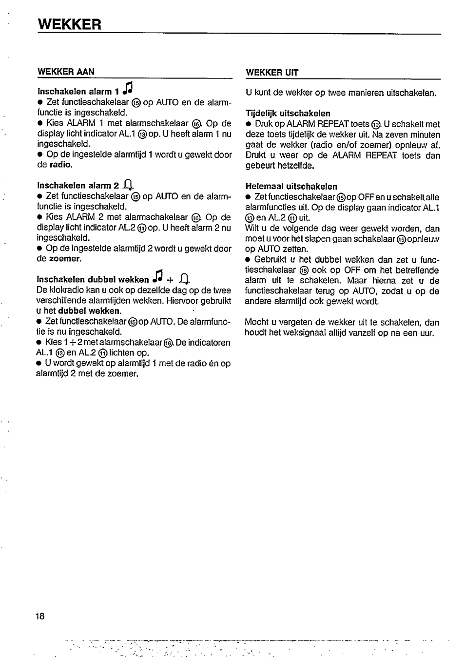 Wekker | Philips AJ3602/05 User Manual | Page 6 / 10