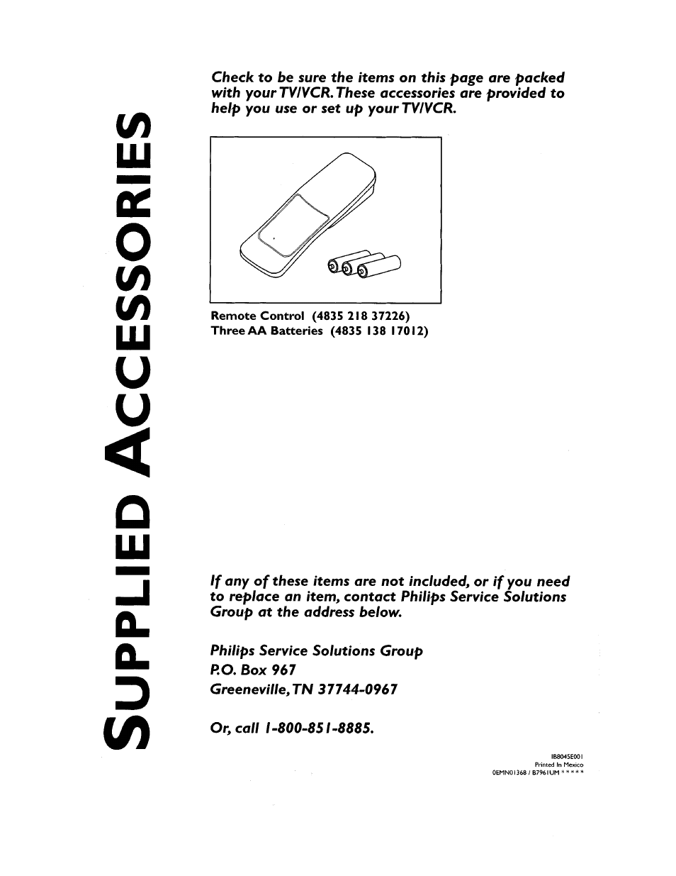 Us o, U u < o u, U) u) | Philips CCZ194AT User Manual | Page 60 / 60