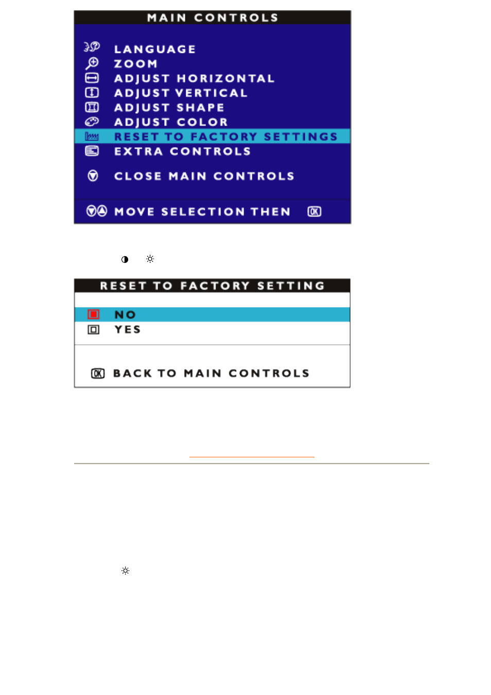 Extra controls | Philips 107S9 User Manual | Page 19 / 22