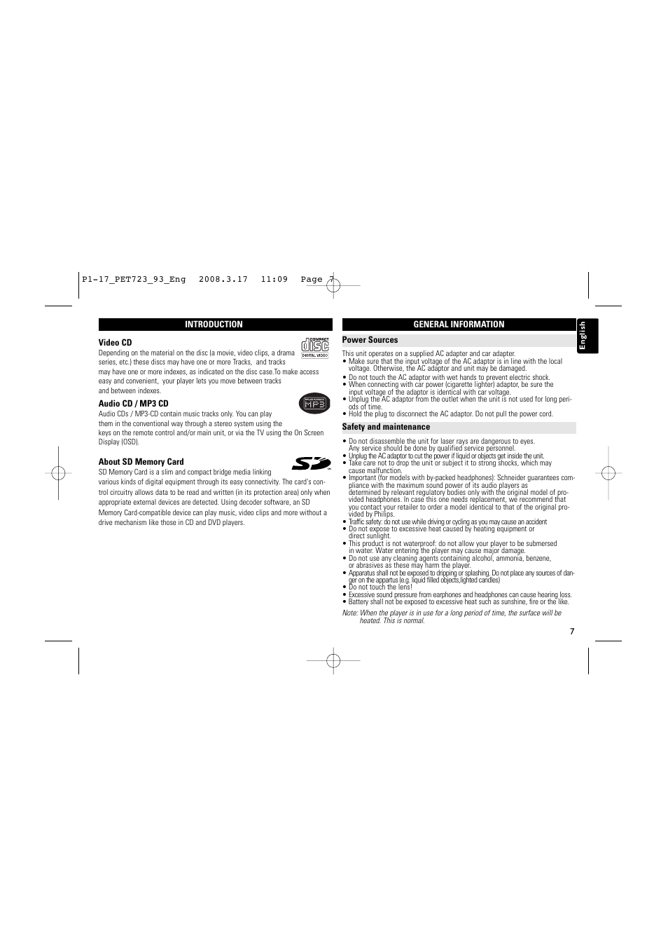 Philips PET723/93 User Manual | Page 6 / 17