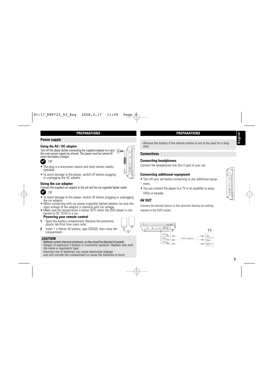 Philips PET723/93 User Manual | Page 8 / 17