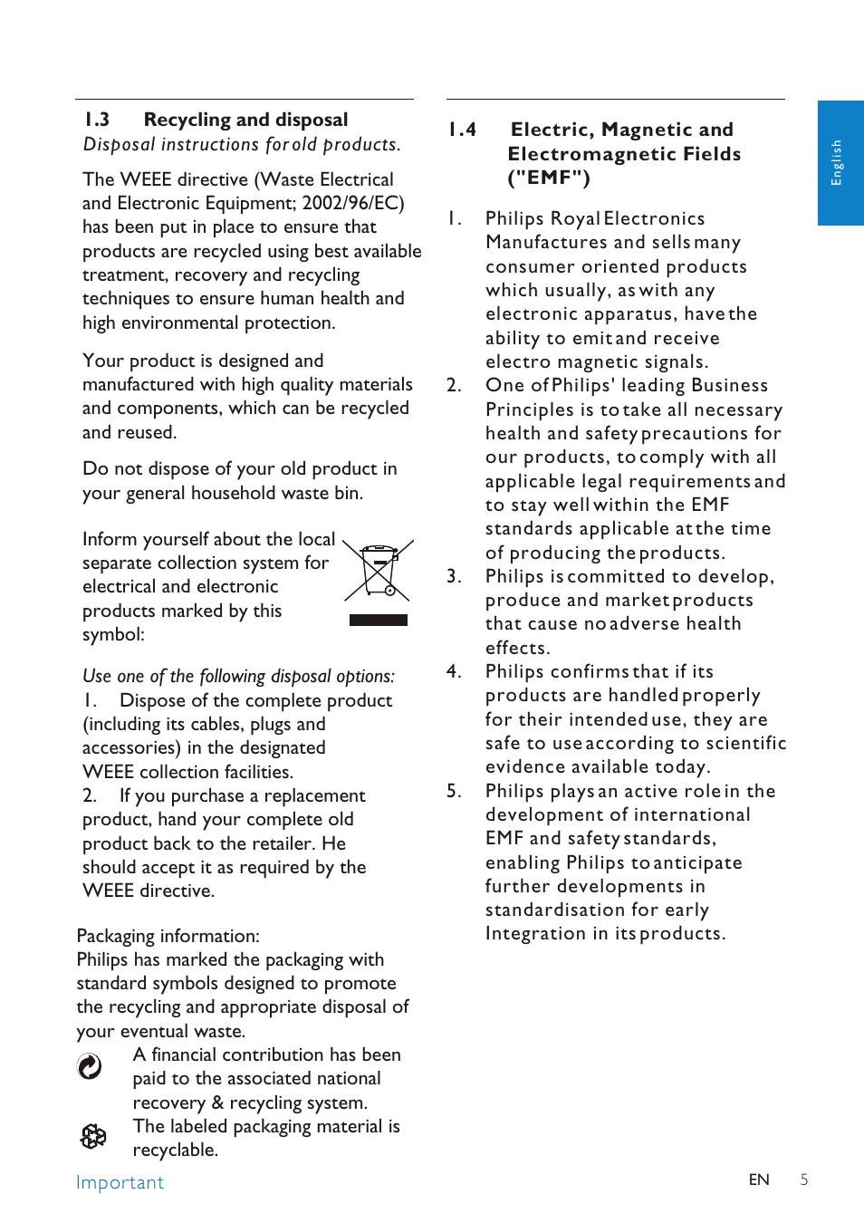 Philips SLV3105 User Manual | Page 5 / 18