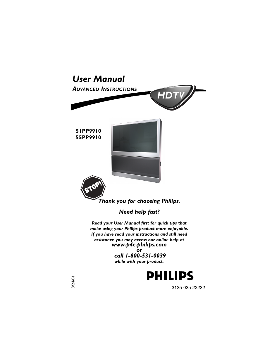 Philips 51PP9910 User Manual | 36 pages