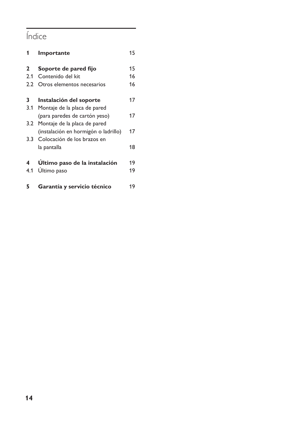 Índice | Philips SQM4122/27 User Manual | Page 14 / 20