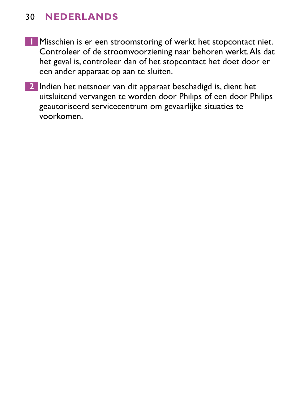 Philips HP4647 User Manual | Page 30 / 86