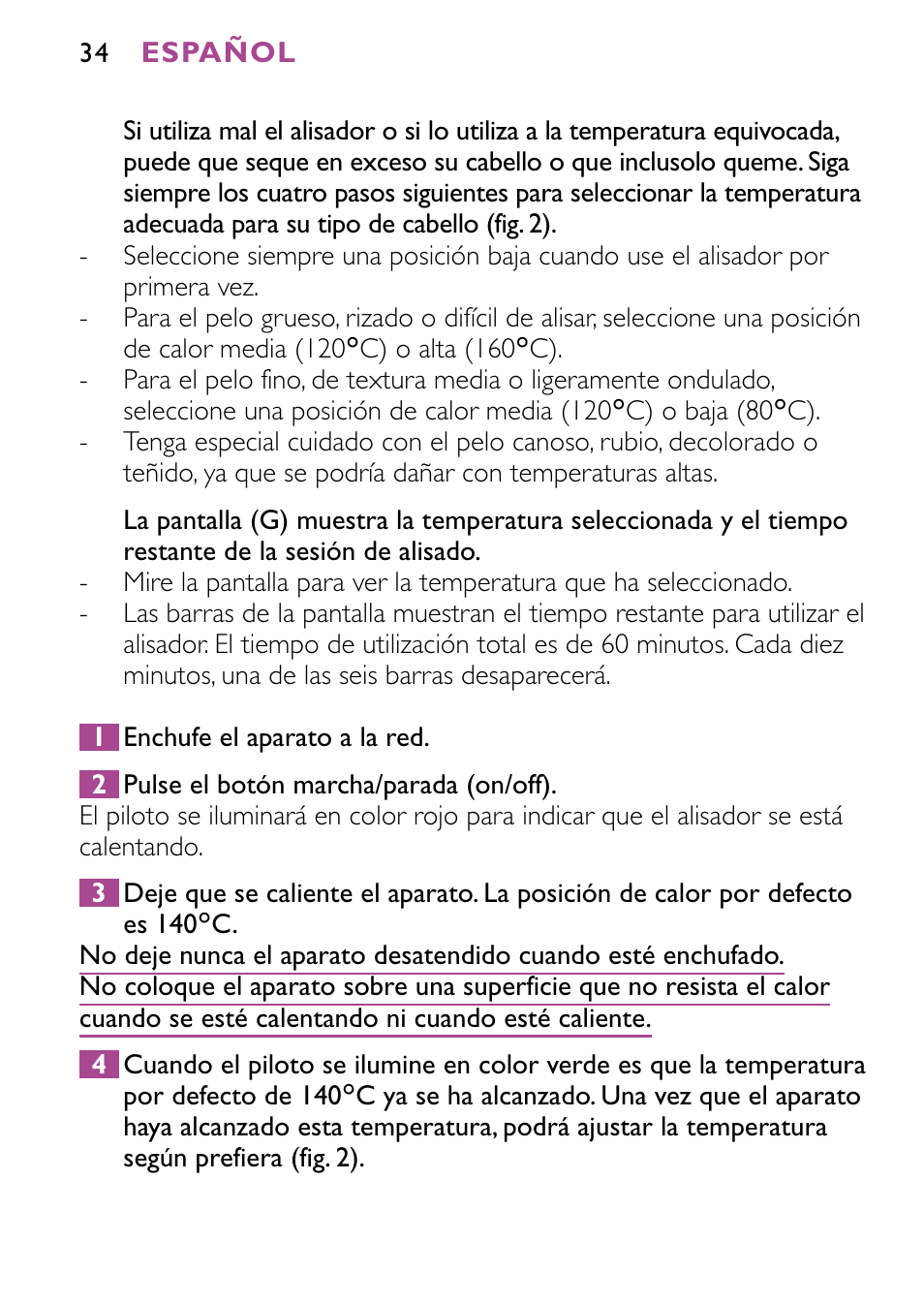 Philips HP4647 User Manual | Page 34 / 86