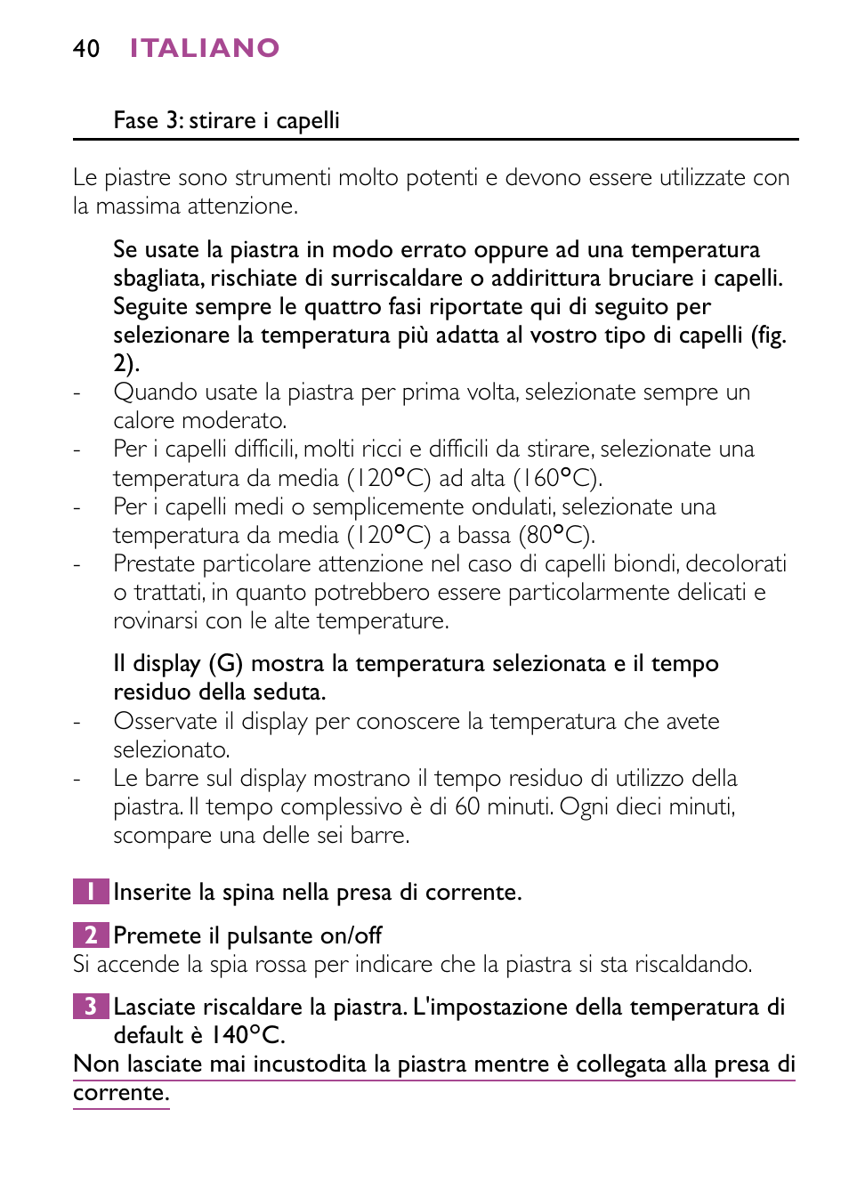 Philips HP4647 User Manual | Page 40 / 86