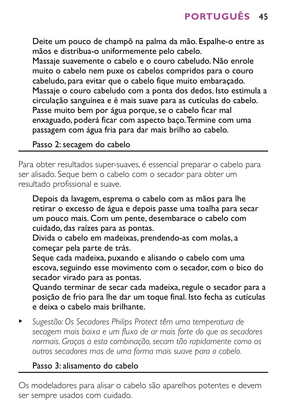 Philips HP4647 User Manual | Page 45 / 86