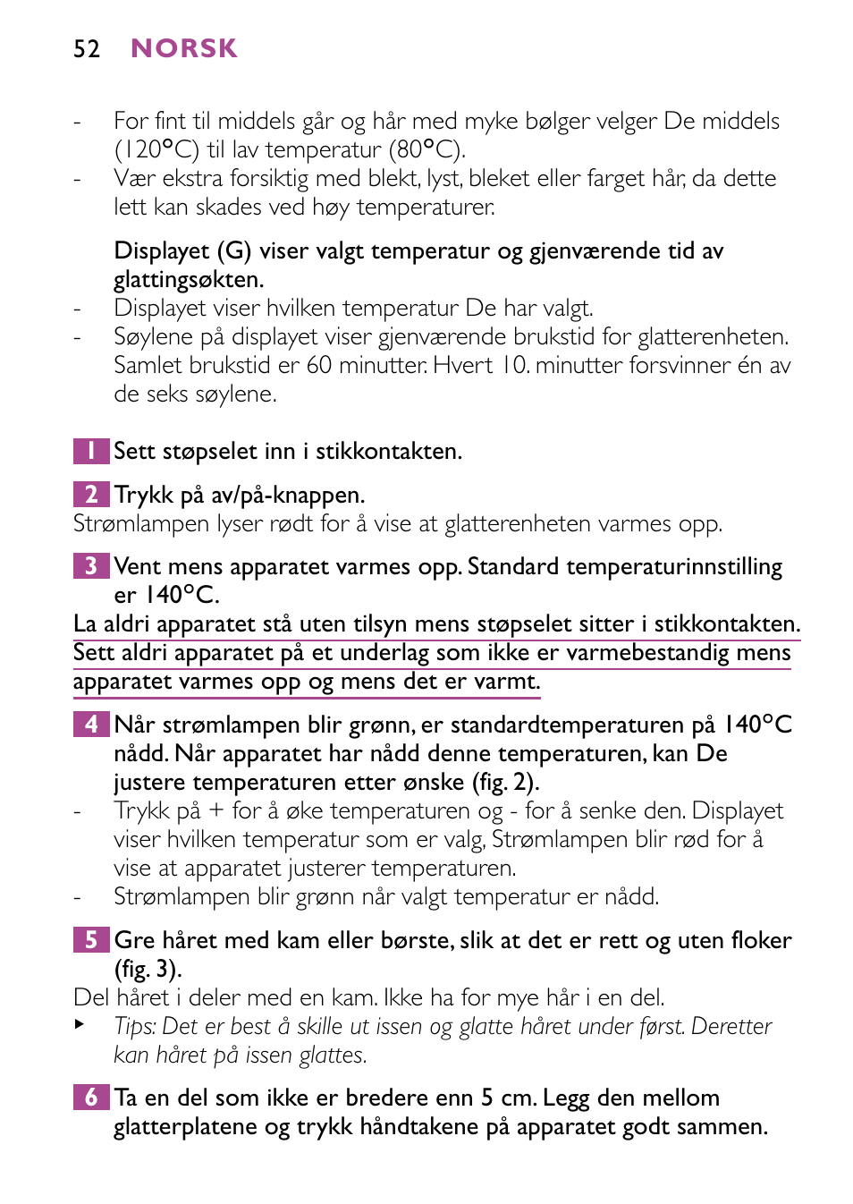 Philips HP4647 User Manual | Page 52 / 86