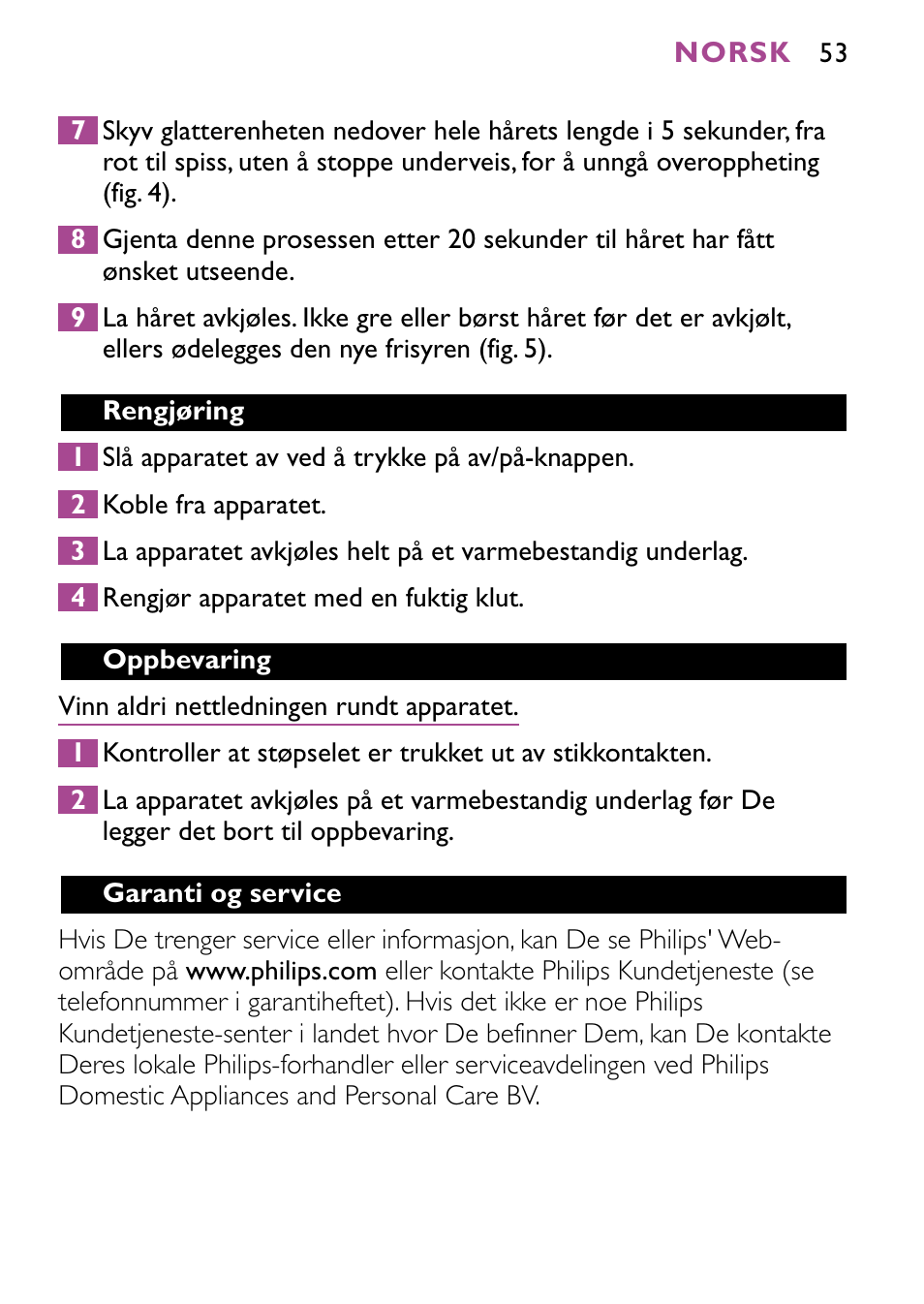 Philips HP4647 User Manual | Page 53 / 86