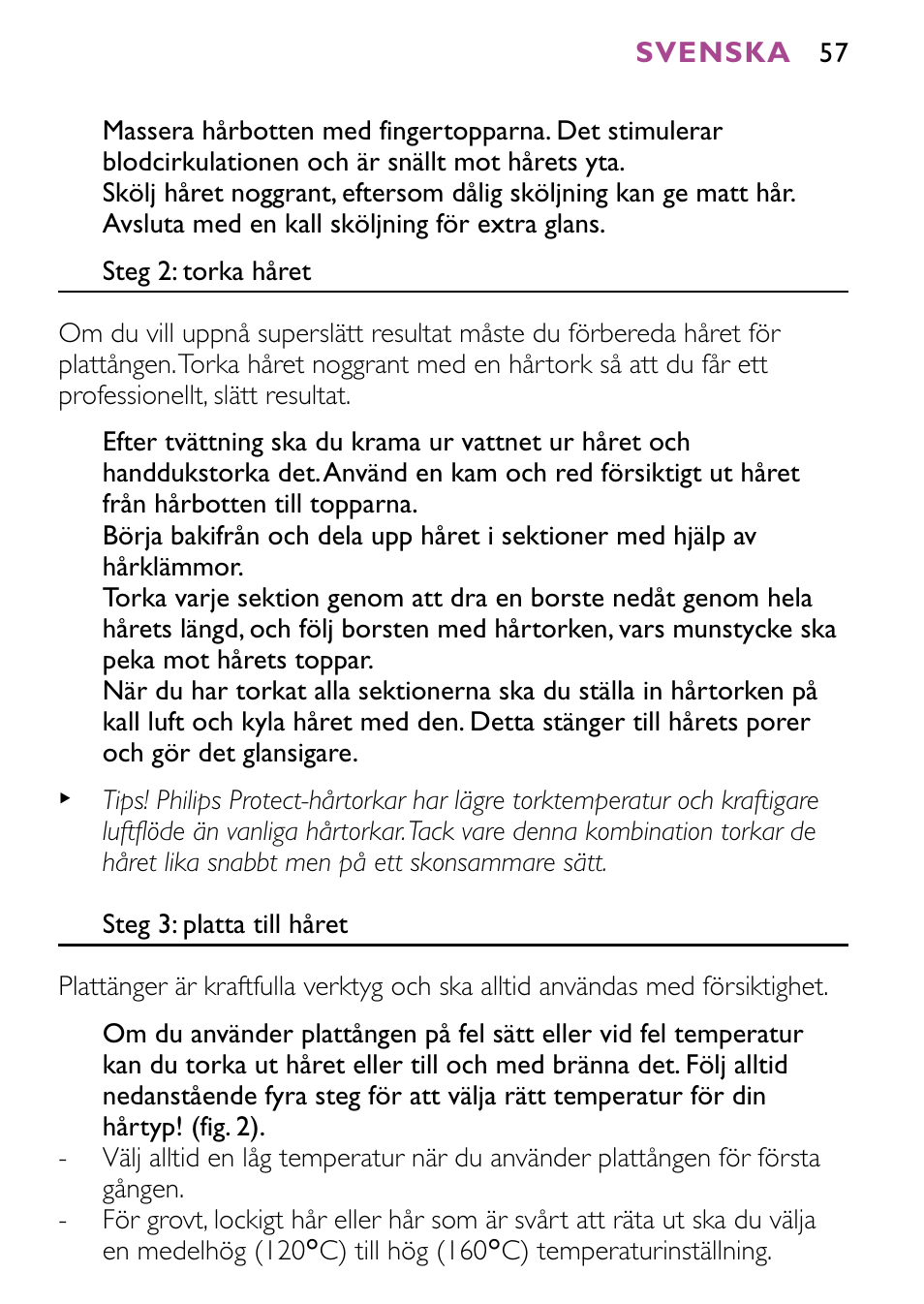 Philips HP4647 User Manual | Page 57 / 86