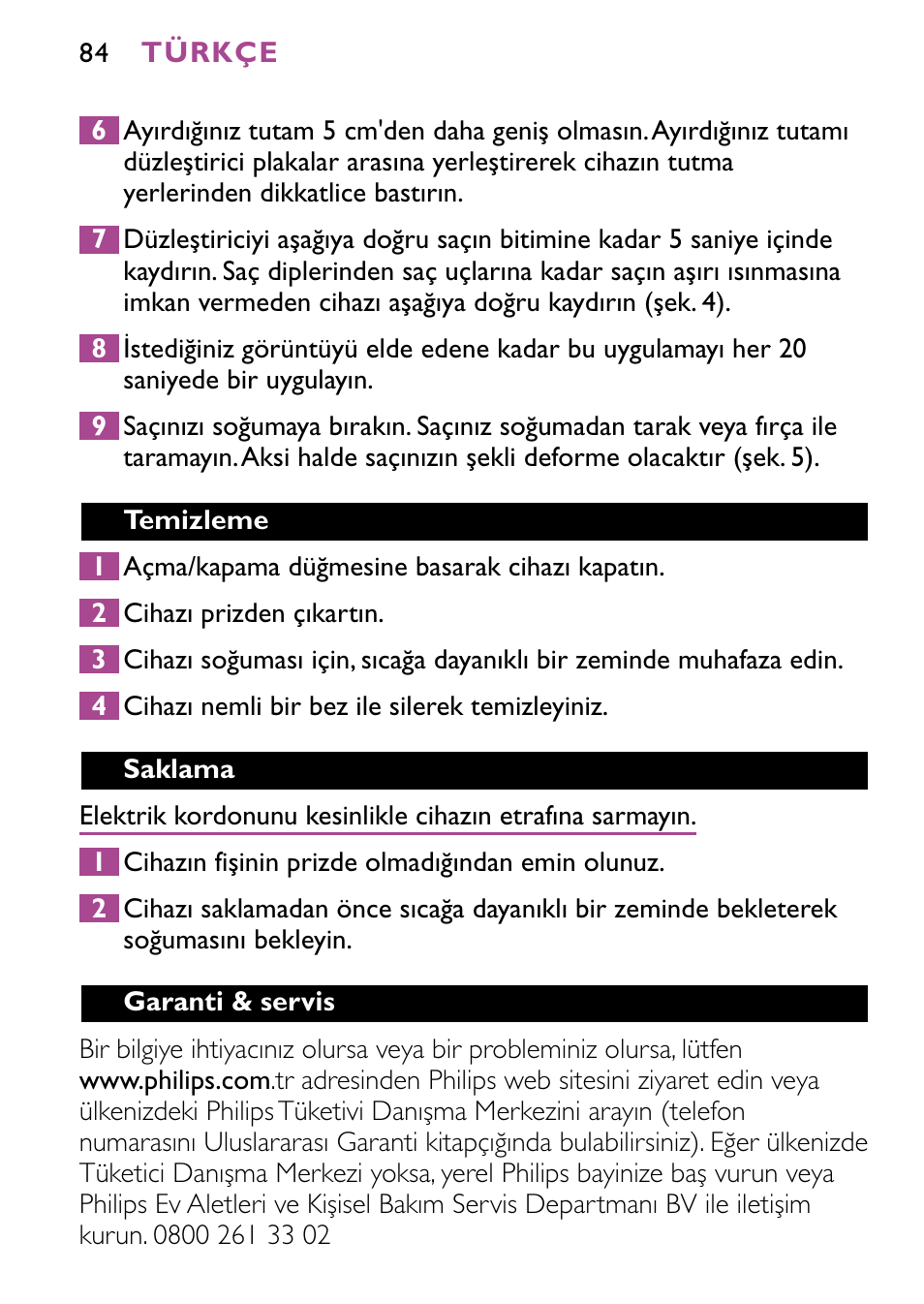 Philips HP4647 User Manual | Page 84 / 86