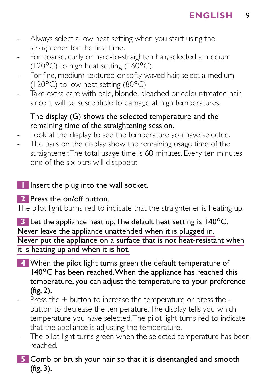 Philips HP4647 User Manual | Page 9 / 86