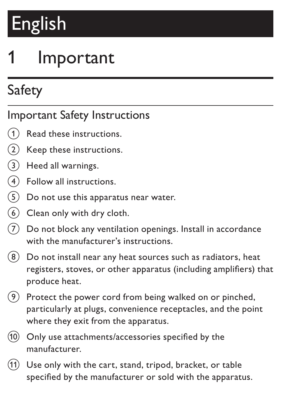 English, 1 important, Safety | Important safety instructions | Philips KONINKLIJKE AZ5740 User Manual | Page 2 / 41