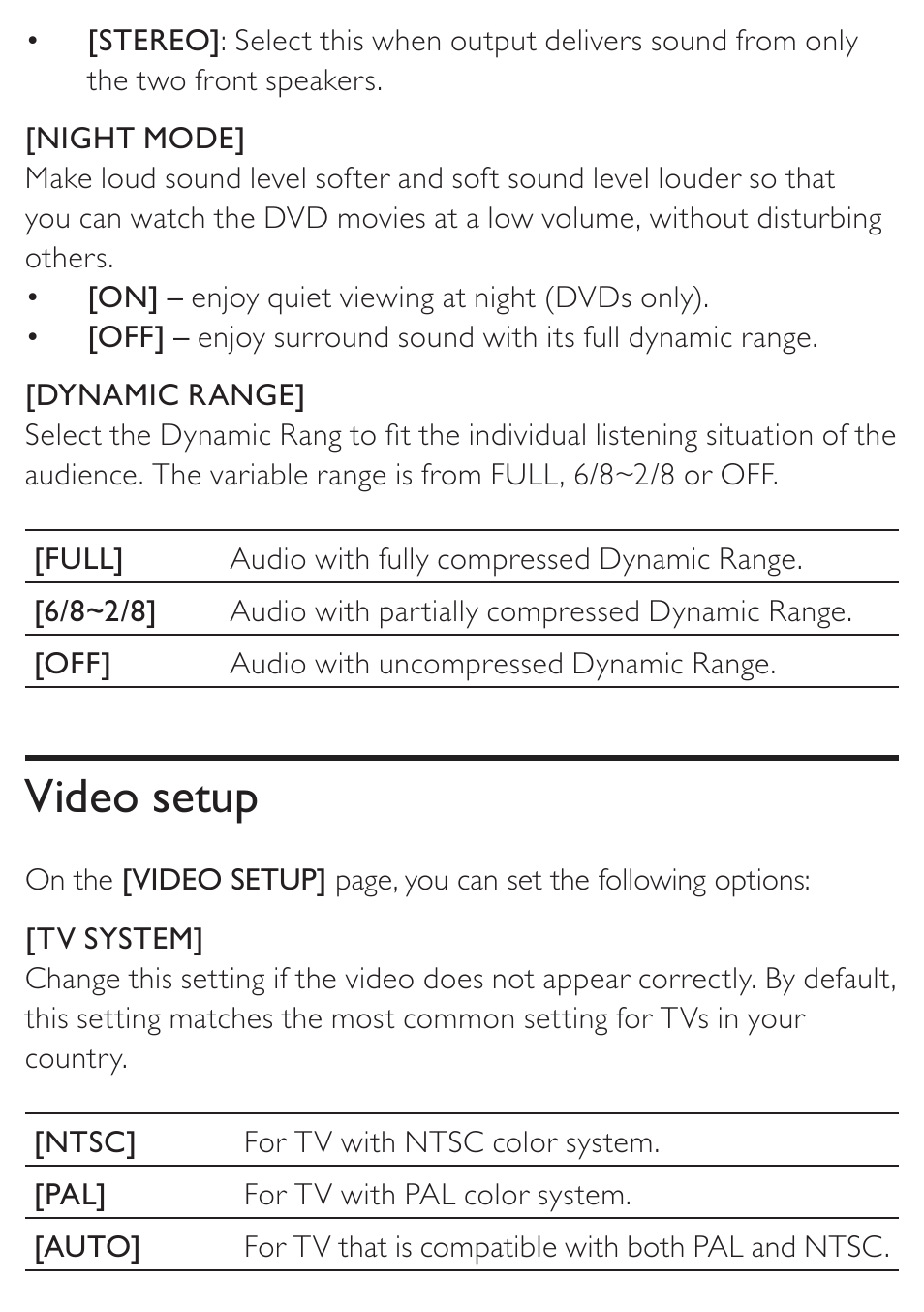 Video setup | Philips KONINKLIJKE AZ5740 User Manual | Page 28 / 41