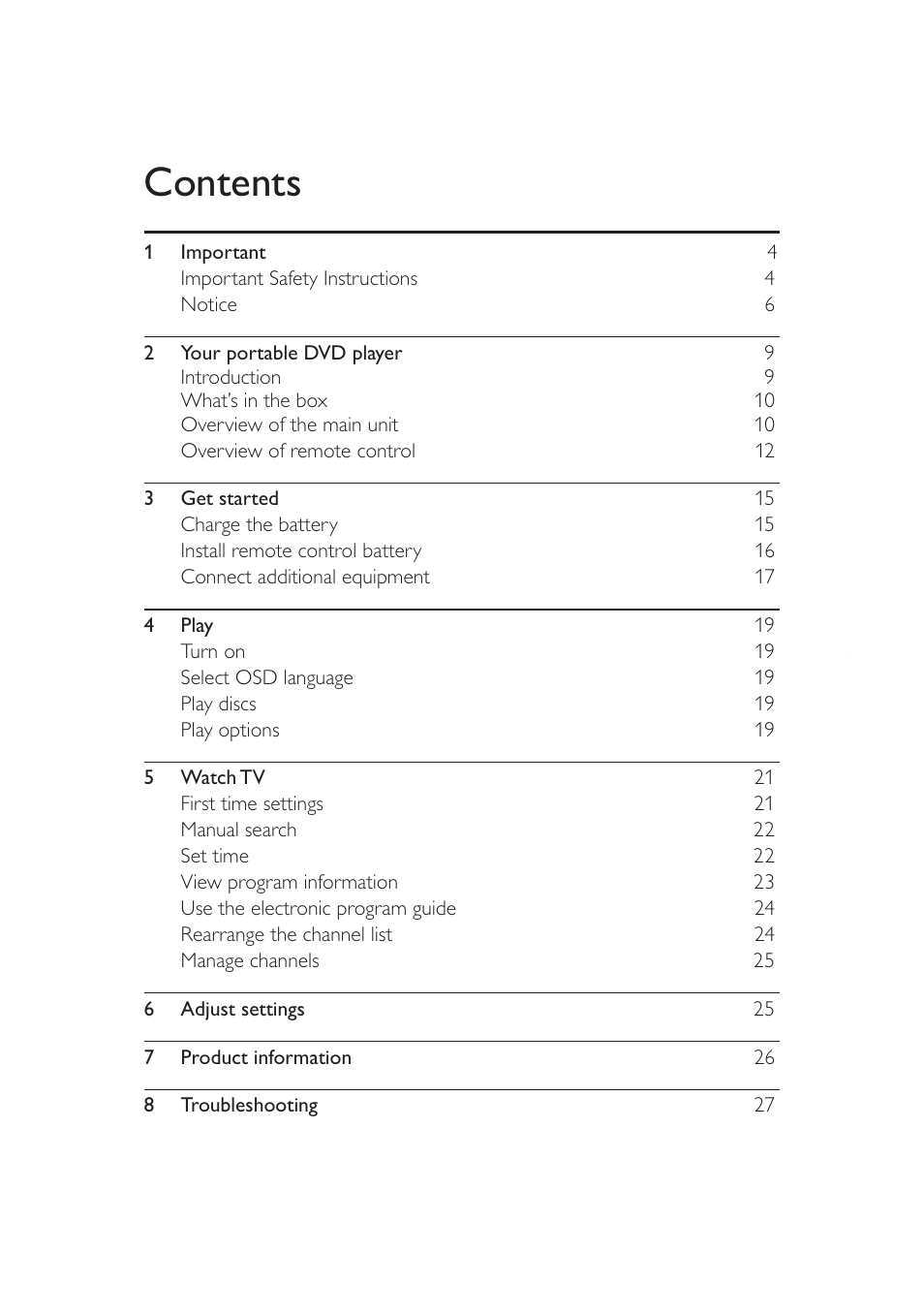 Philips PD9005 User Manual | Page 2 / 27