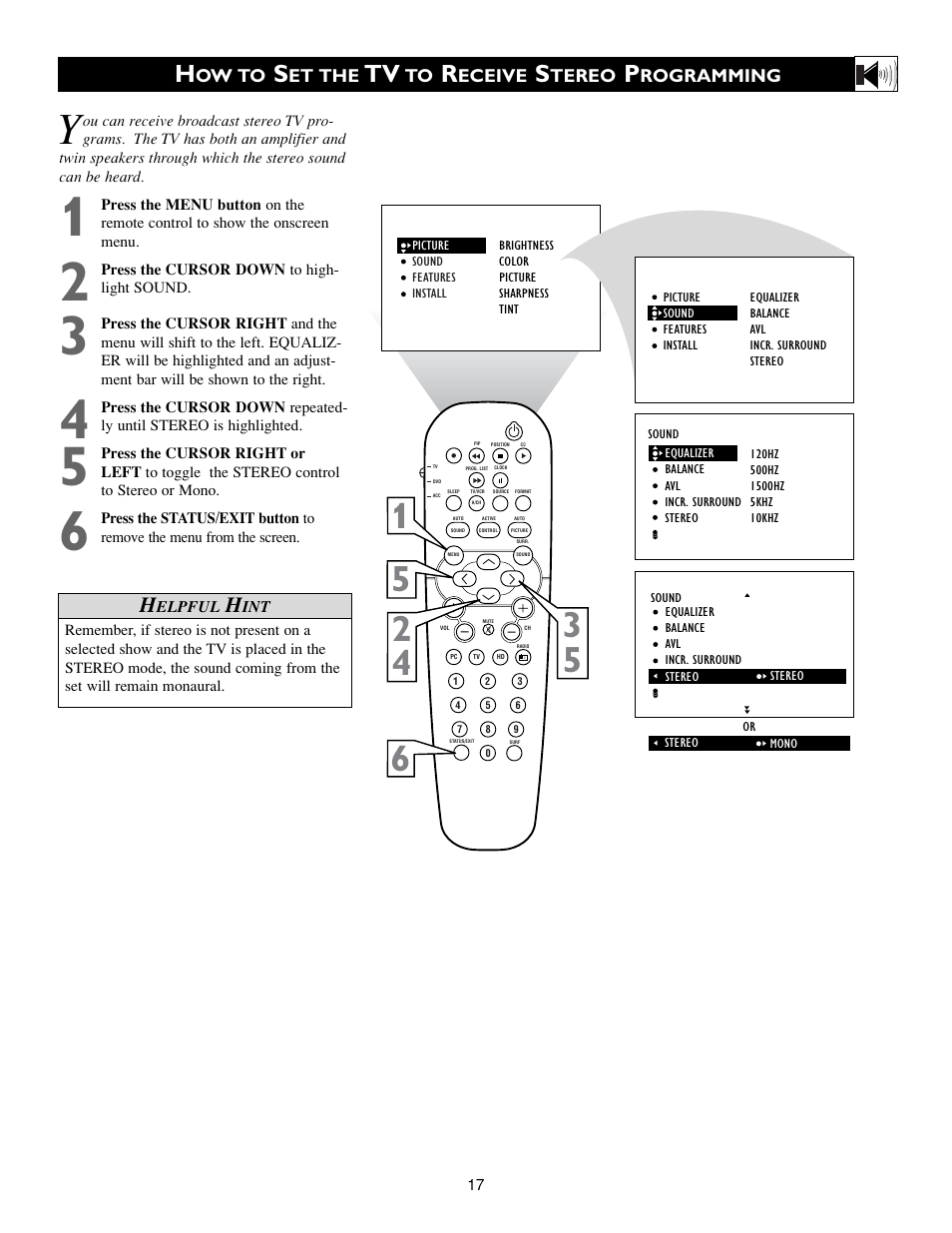 Philips 15PF9936/58 User Manual | Page 17 / 64