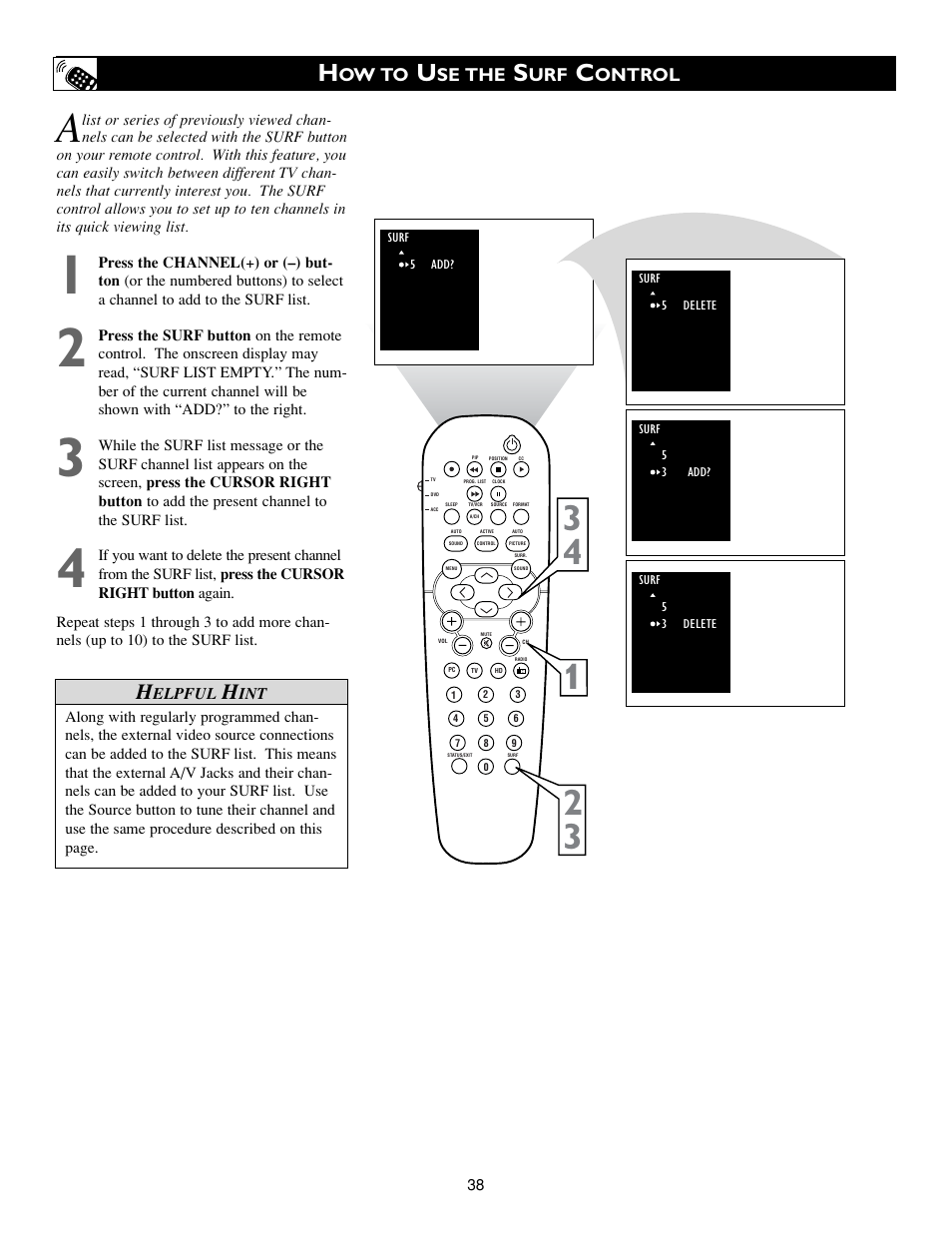 Ow to, Se the, Ontrol | Philips 15PF9936/58 User Manual | Page 38 / 64