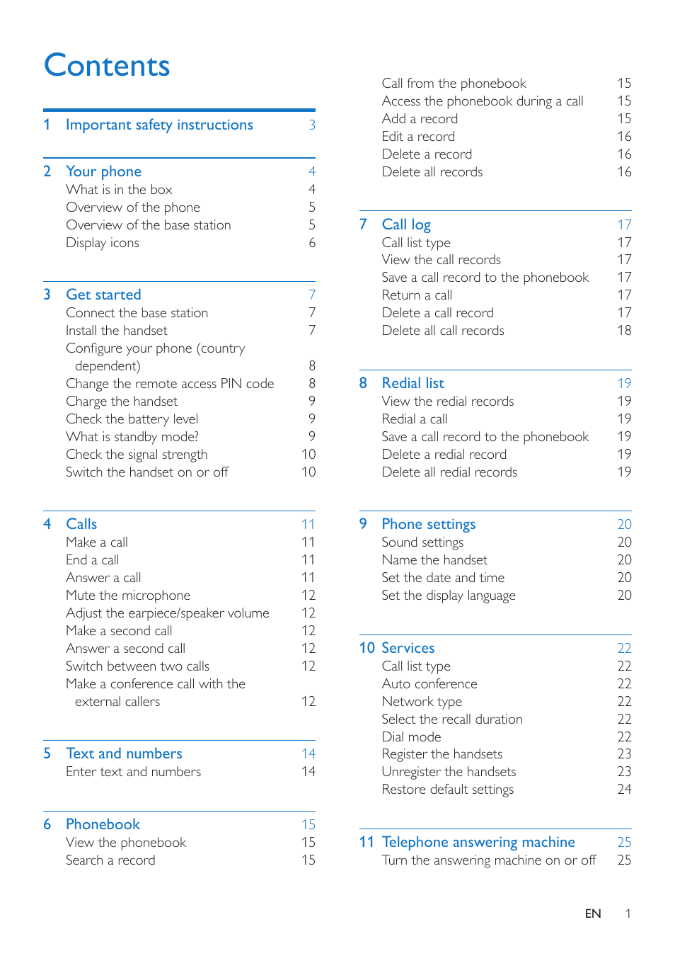 Philips CD190 User Manual | Page 3 / 36