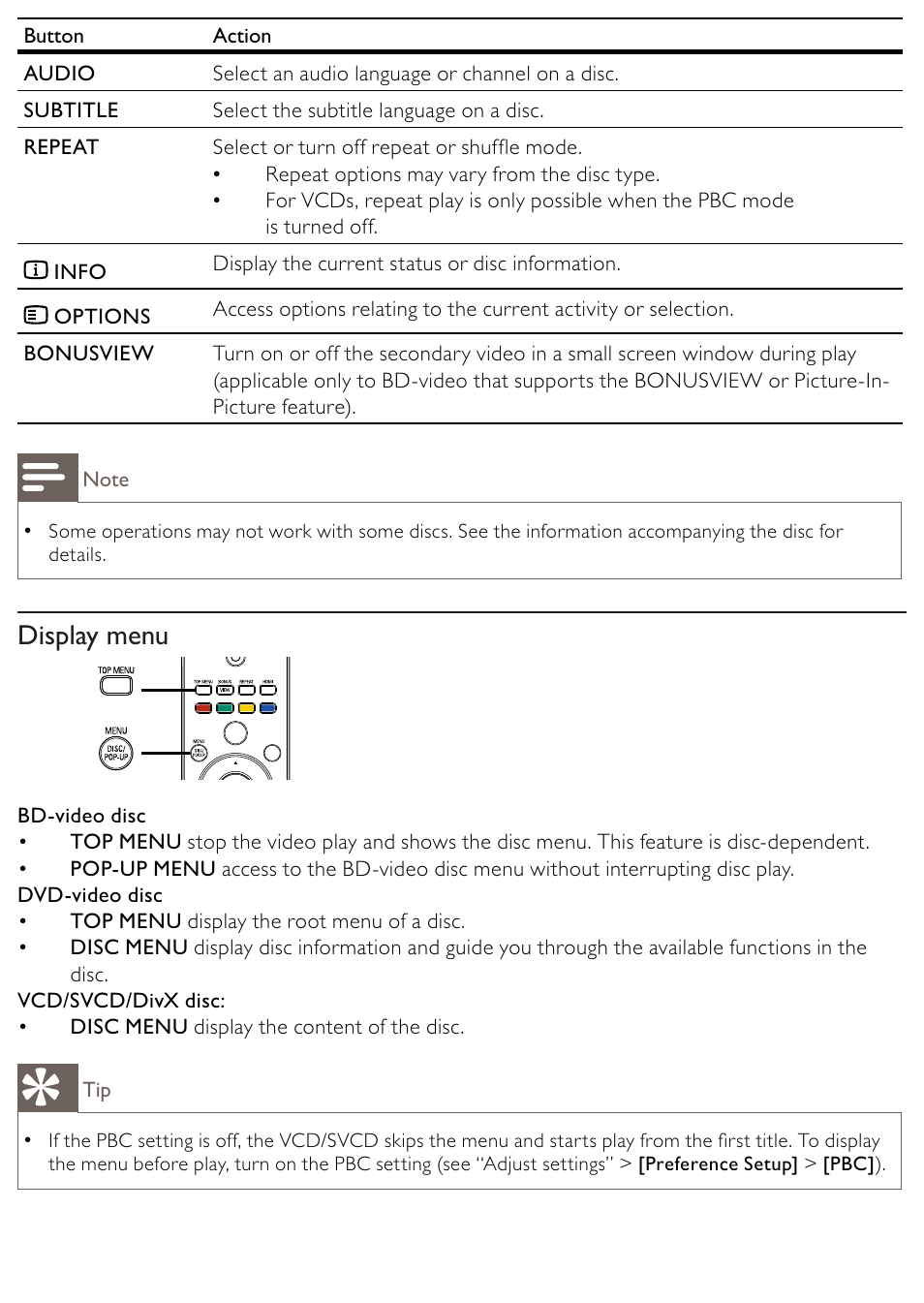 Philips BDP2500/12 User Manual | Page 19 / 47