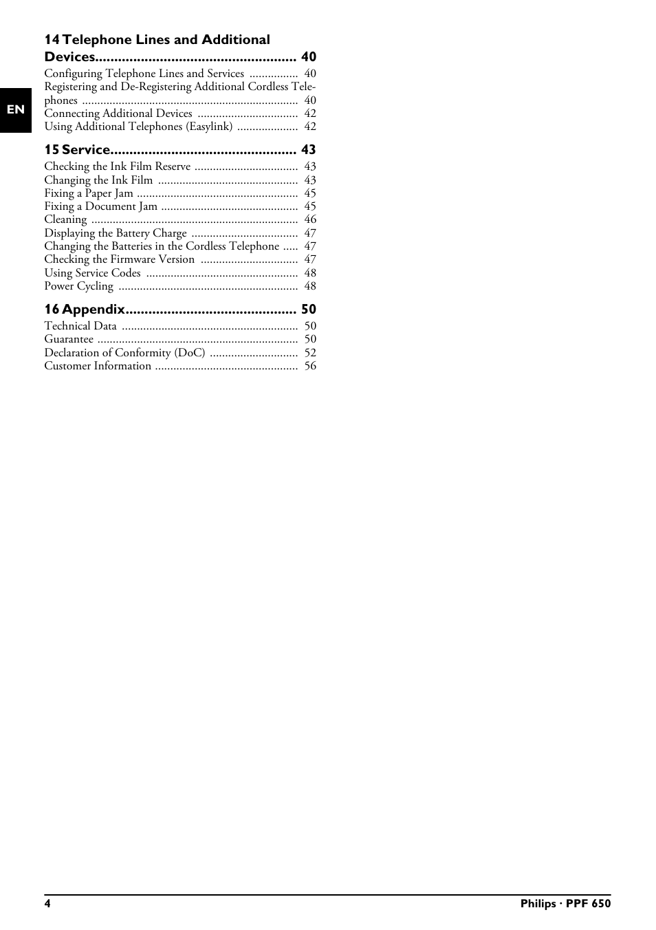 Philips MAGIC 5 ECO PPF 650 User Manual | Page 4 / 56
