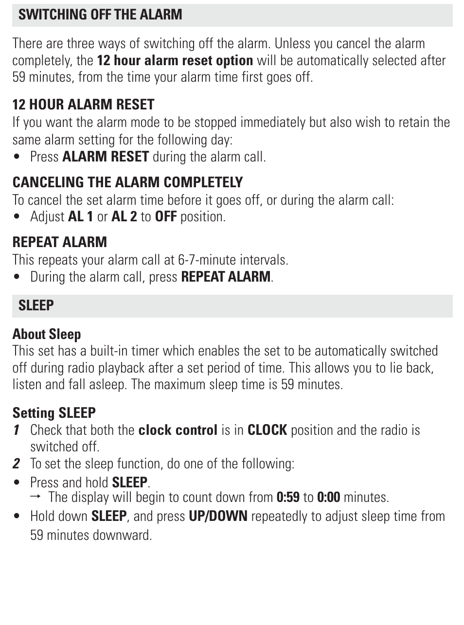 Philips AJ3231/37 User Manual | Page 10 / 15