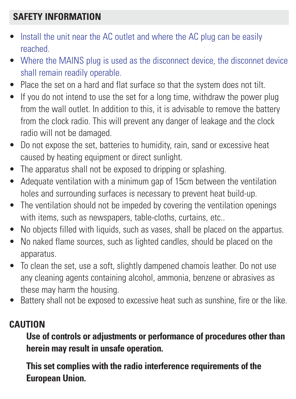 Philips AJ3231/37 User Manual | Page 12 / 15