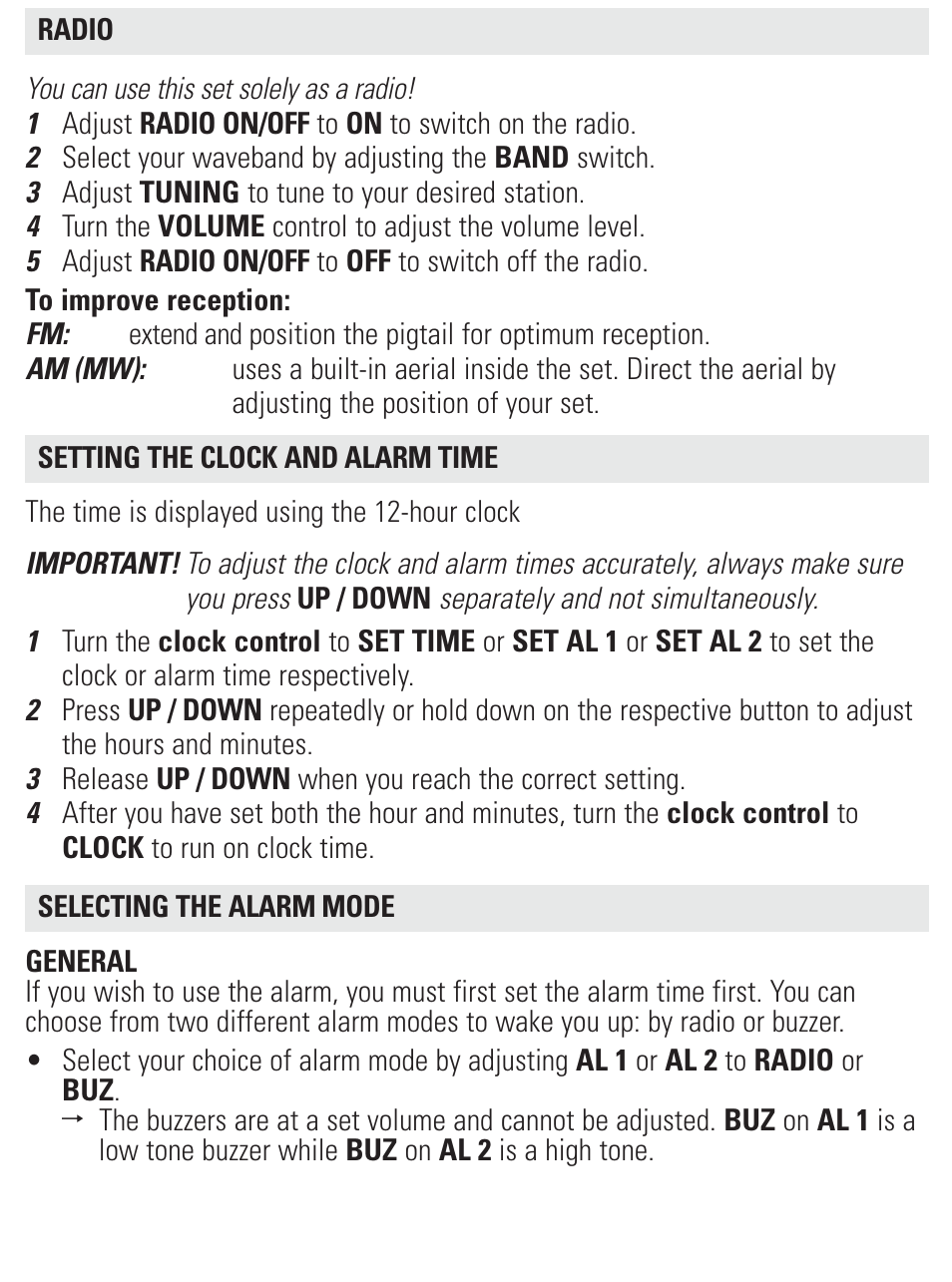 Philips AJ3231/37 User Manual | Page 9 / 15