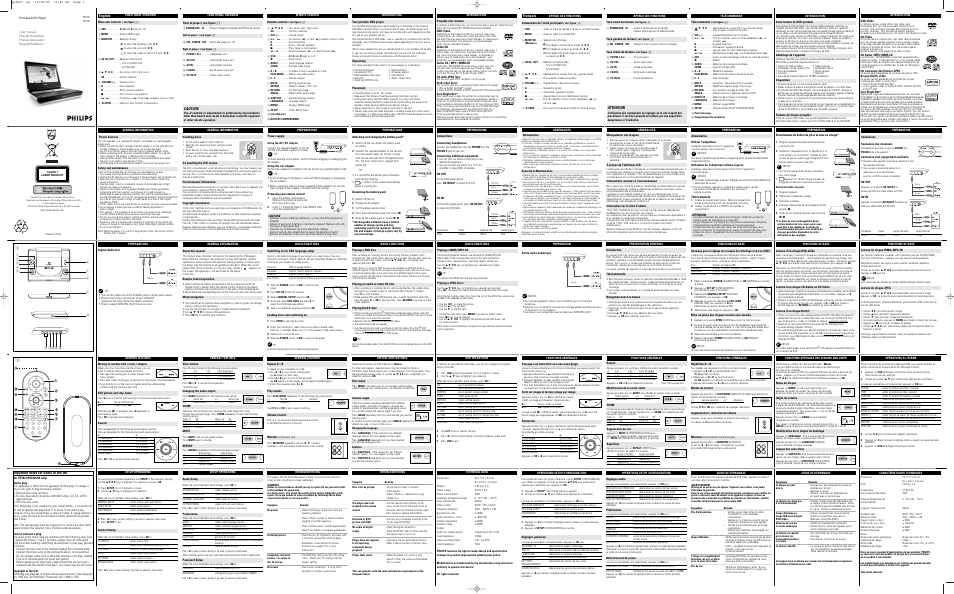 Philips PET825/05 User Manual | 2 pages