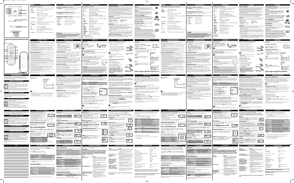 Deutsch, Achtung, Español | Precaución | Philips PET825/05 User Manual | Page 2 / 2