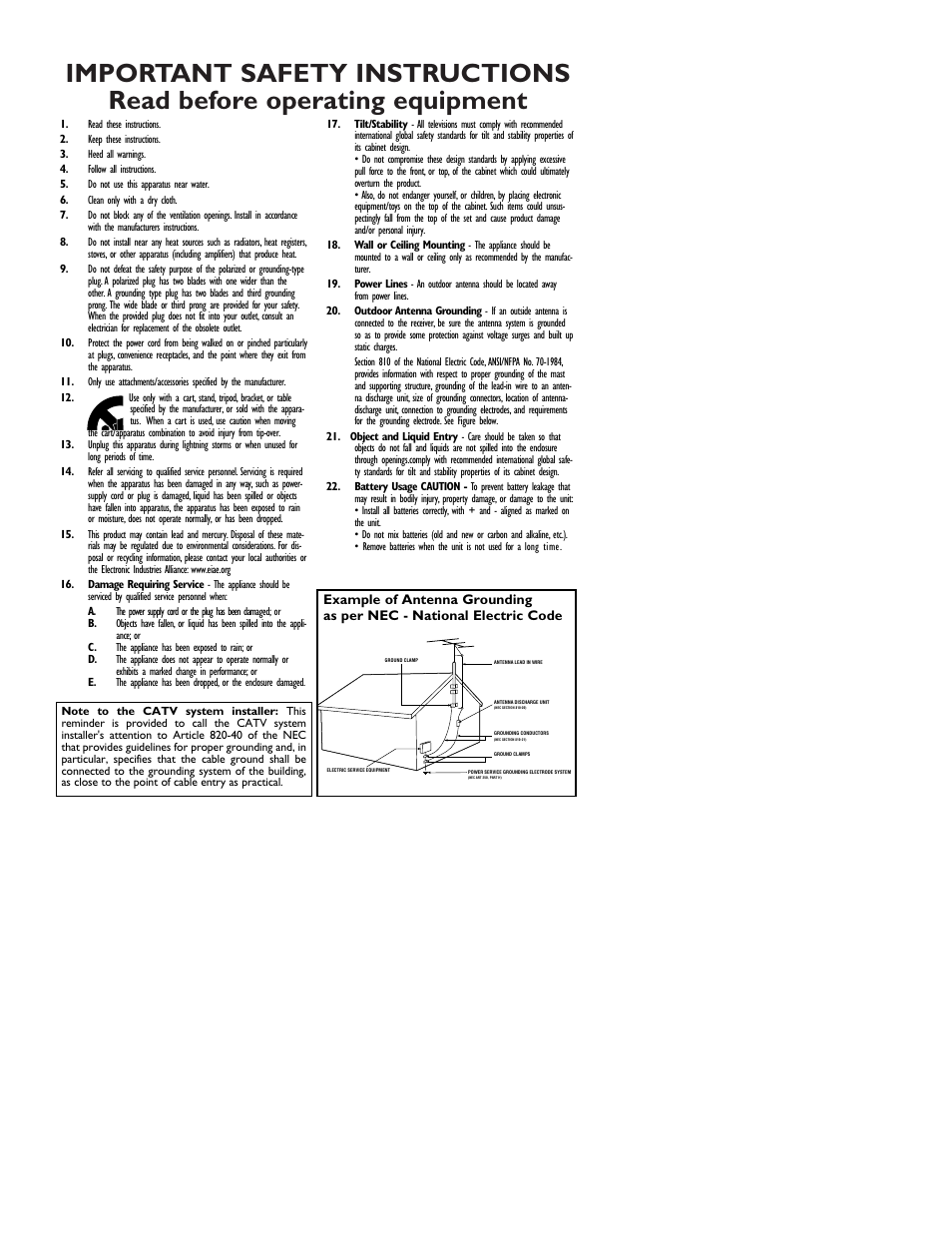 Philips 13MT1532 User Manual | Page 3 / 34