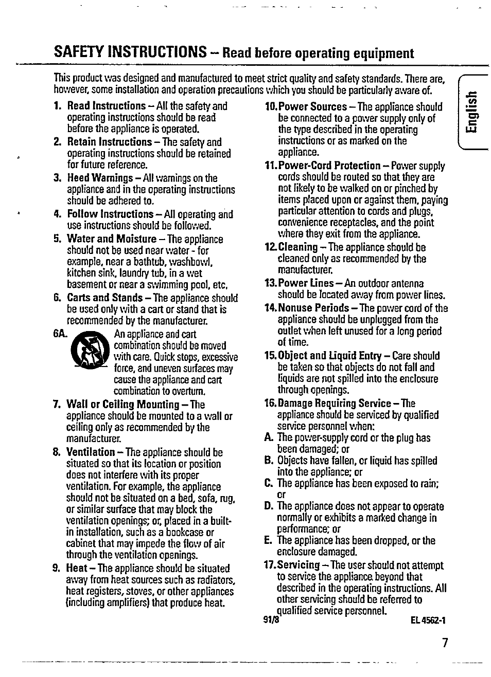 The appliance should be used only with | Philips Magnavox AZ7383/01 User Manual | Page 7 / 22