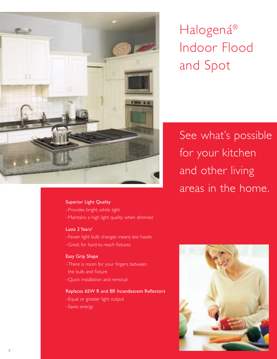 Halogená, Indoor flood and spot | Philips Halogen Lamp User Manual | Page 8 / 12