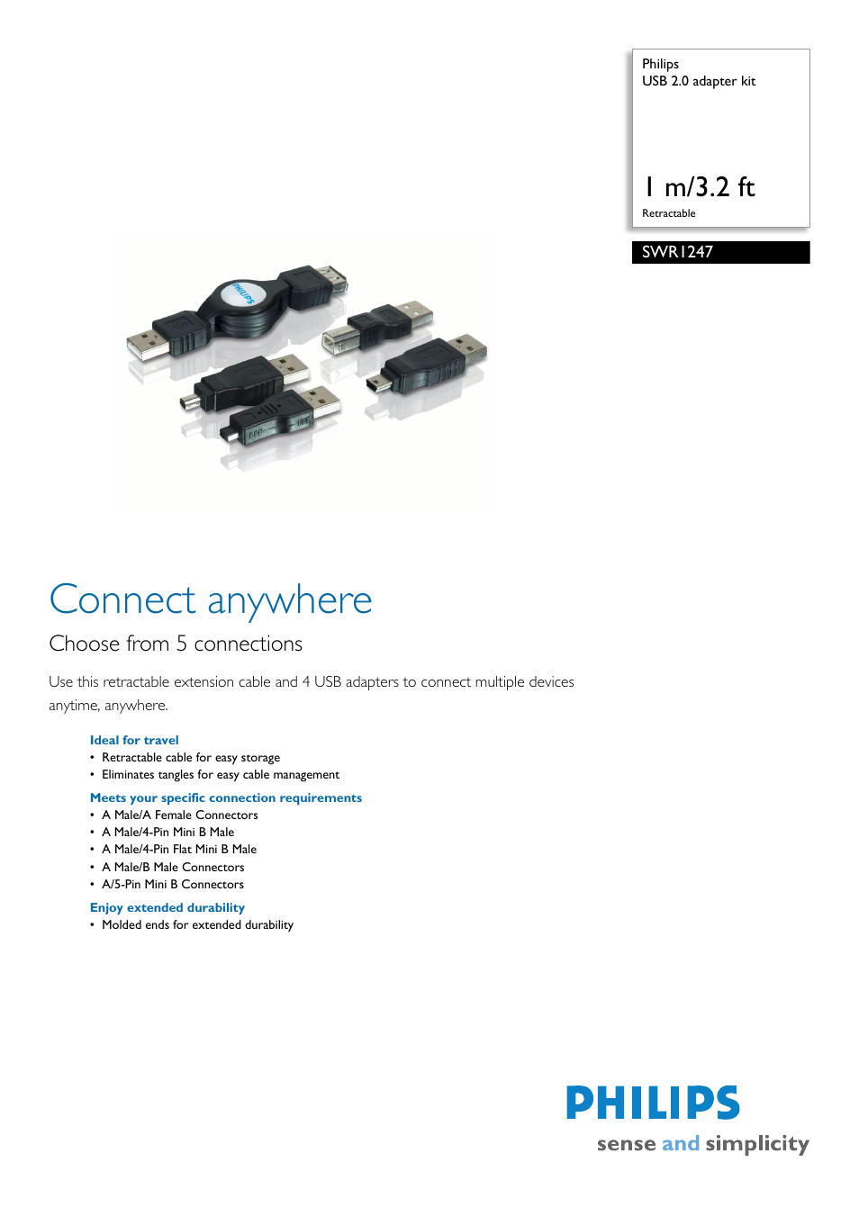 Philips SWR1247/97 User Manual | 2 pages