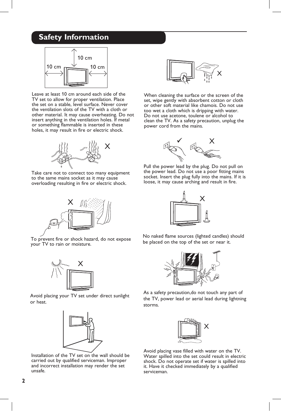 Safety information | Philips TV Receiver User Manual | Page 6 / 40