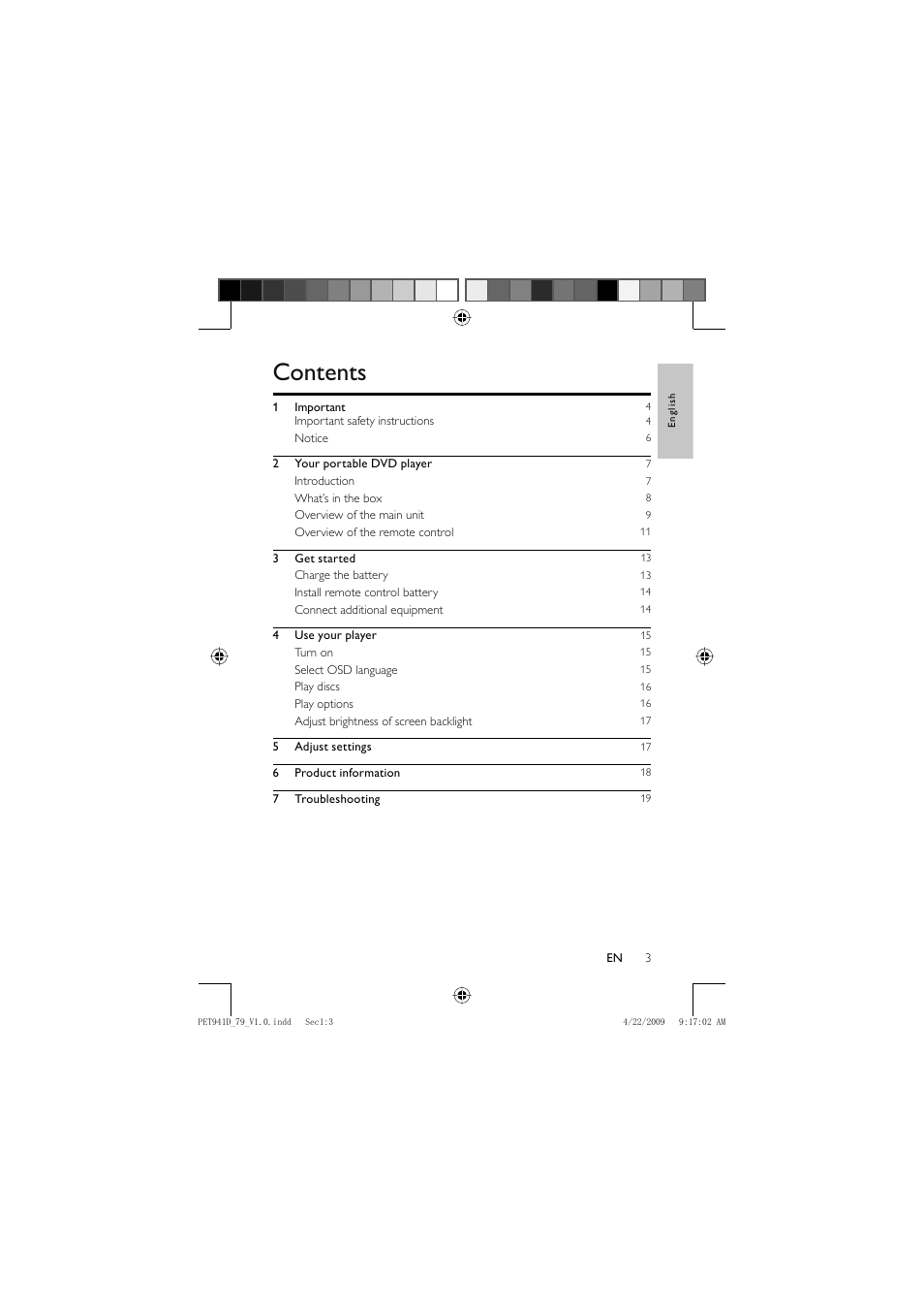 Philips PET941D/79 User Manual | Page 2 / 22