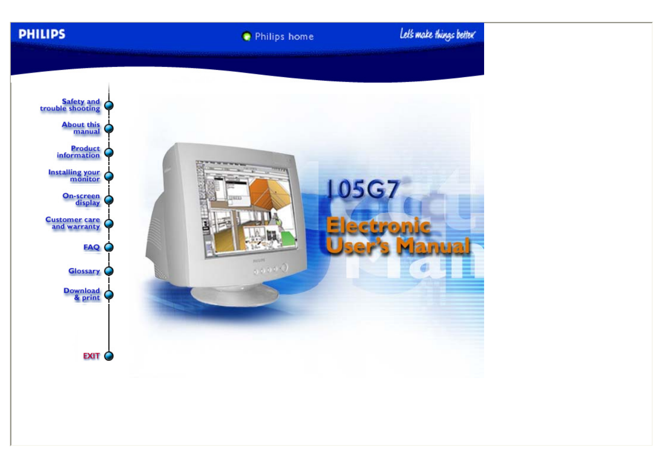 Philips 105G7 User Manual | 51 pages