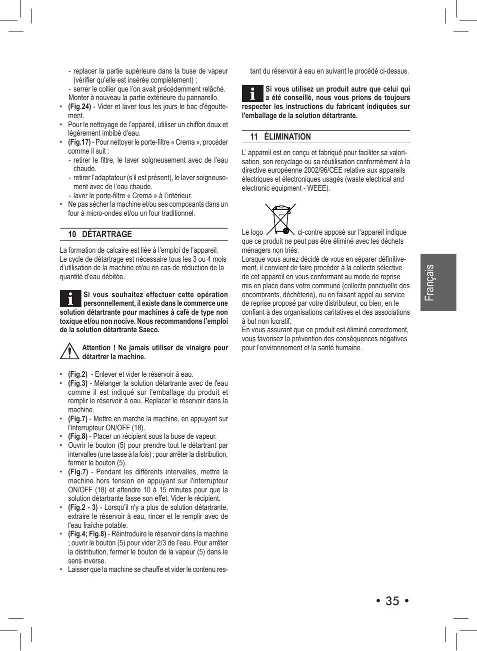 35 • français | Philips SIN 006XN User Manual | Page 35 / 72