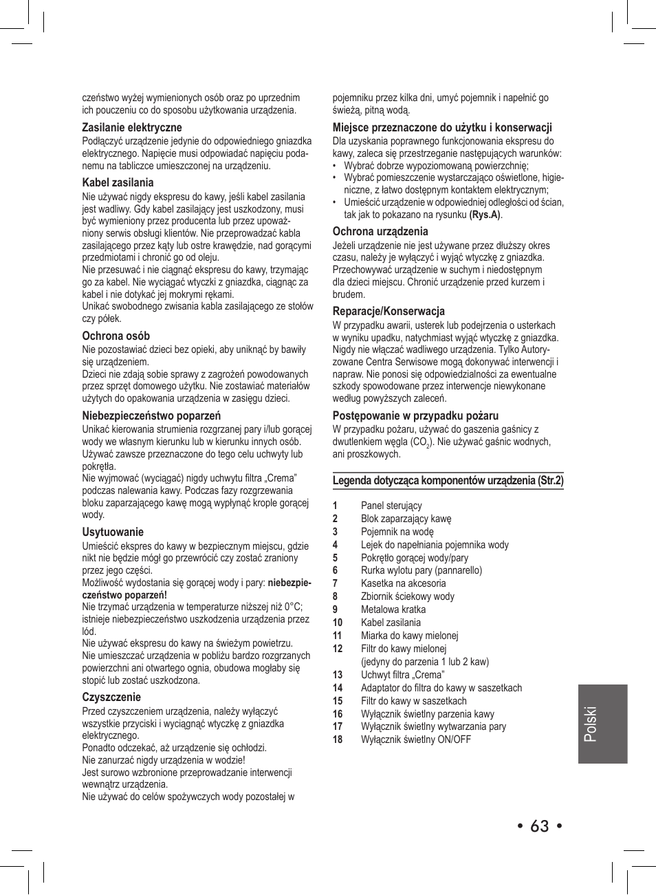 63 • polski | Philips SIN 006XN User Manual | Page 63 / 72