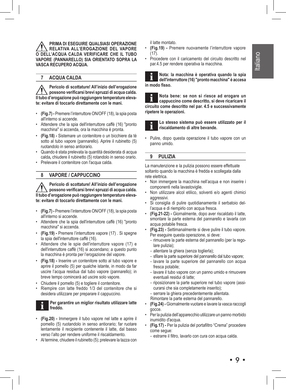 9 • italiano | Philips SIN 006XN User Manual | Page 9 / 72