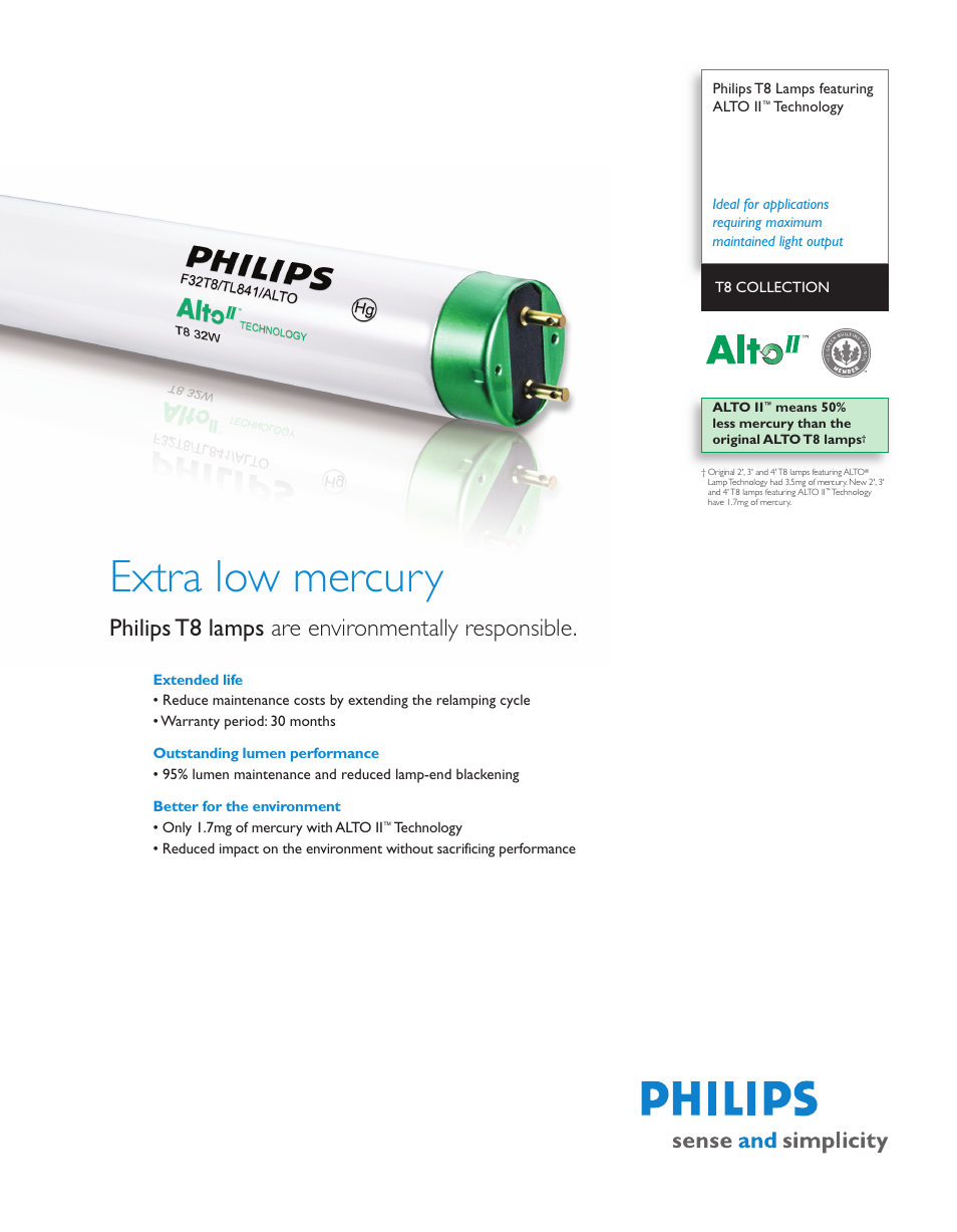 Philips T8 Lamps P-5338-G User Manual | 2 pages