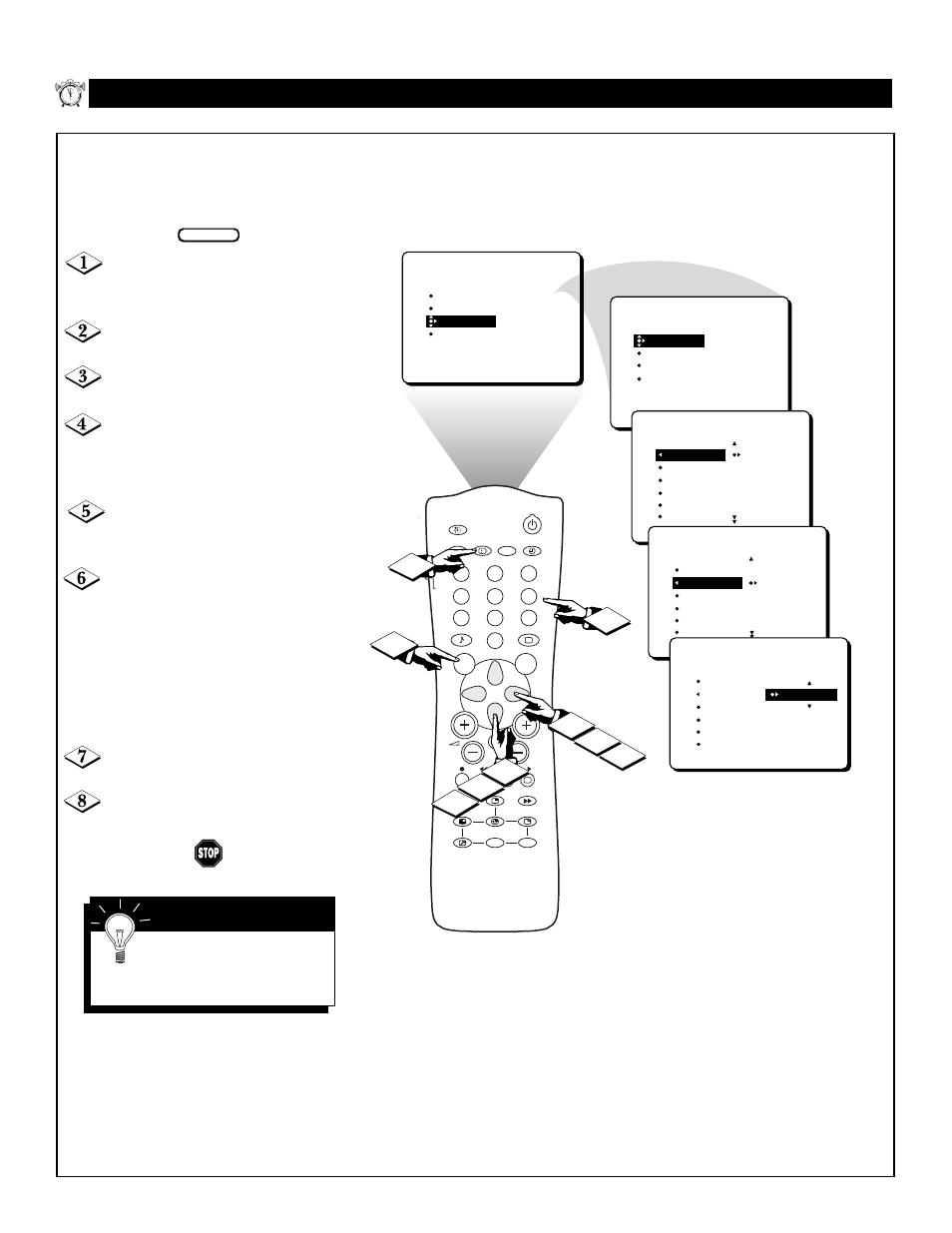 Etting the, Tart | Philips Magnavox 55P8241 User Manual | Page 14 / 54