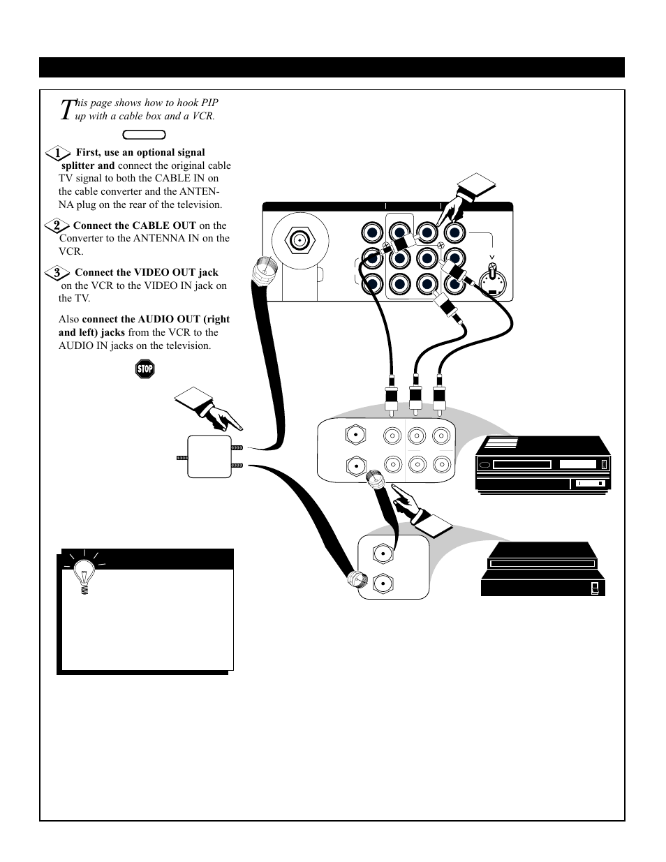 Pip c, Onnections | Philips Magnavox 55P8241 User Manual | Page 50 / 54