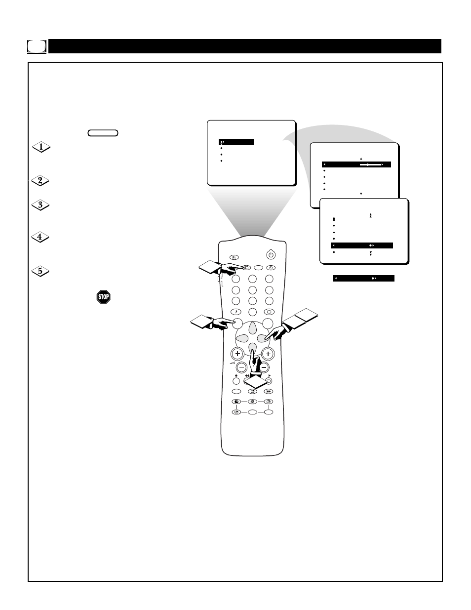 Urning on the, Mage, Ontrol | Philips Magnavox 55P8241 User Manual | Page 8 / 54