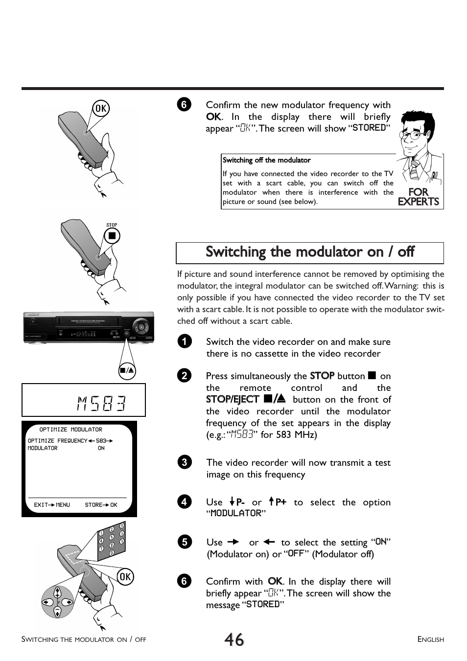 M 5 8 3 | Philips VR 617/07 User Manual | Page 46 / 52