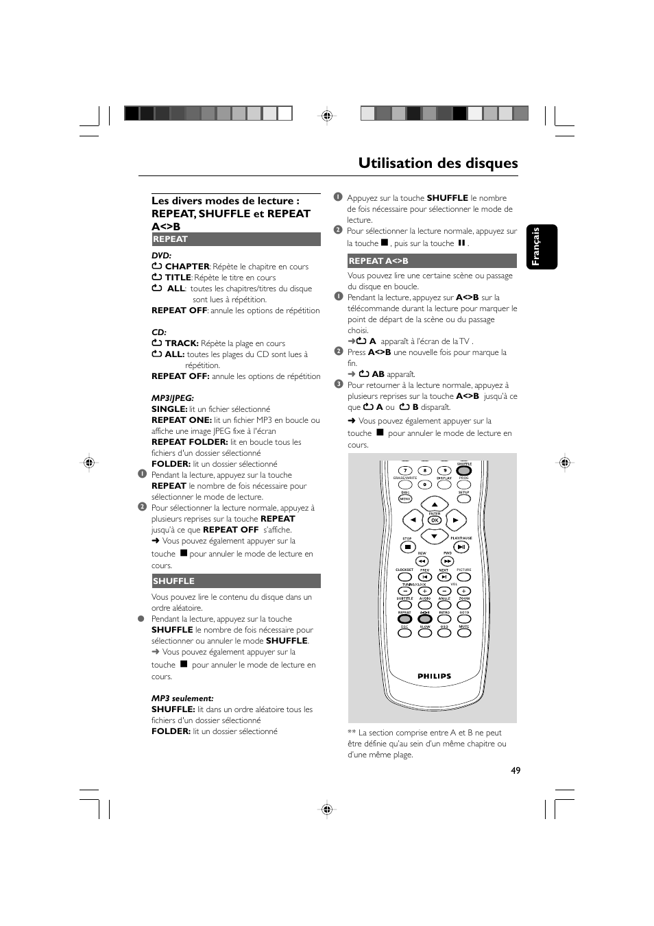 Utilisation des disques | Philips AJL 700 User Manual | Page 22 / 31