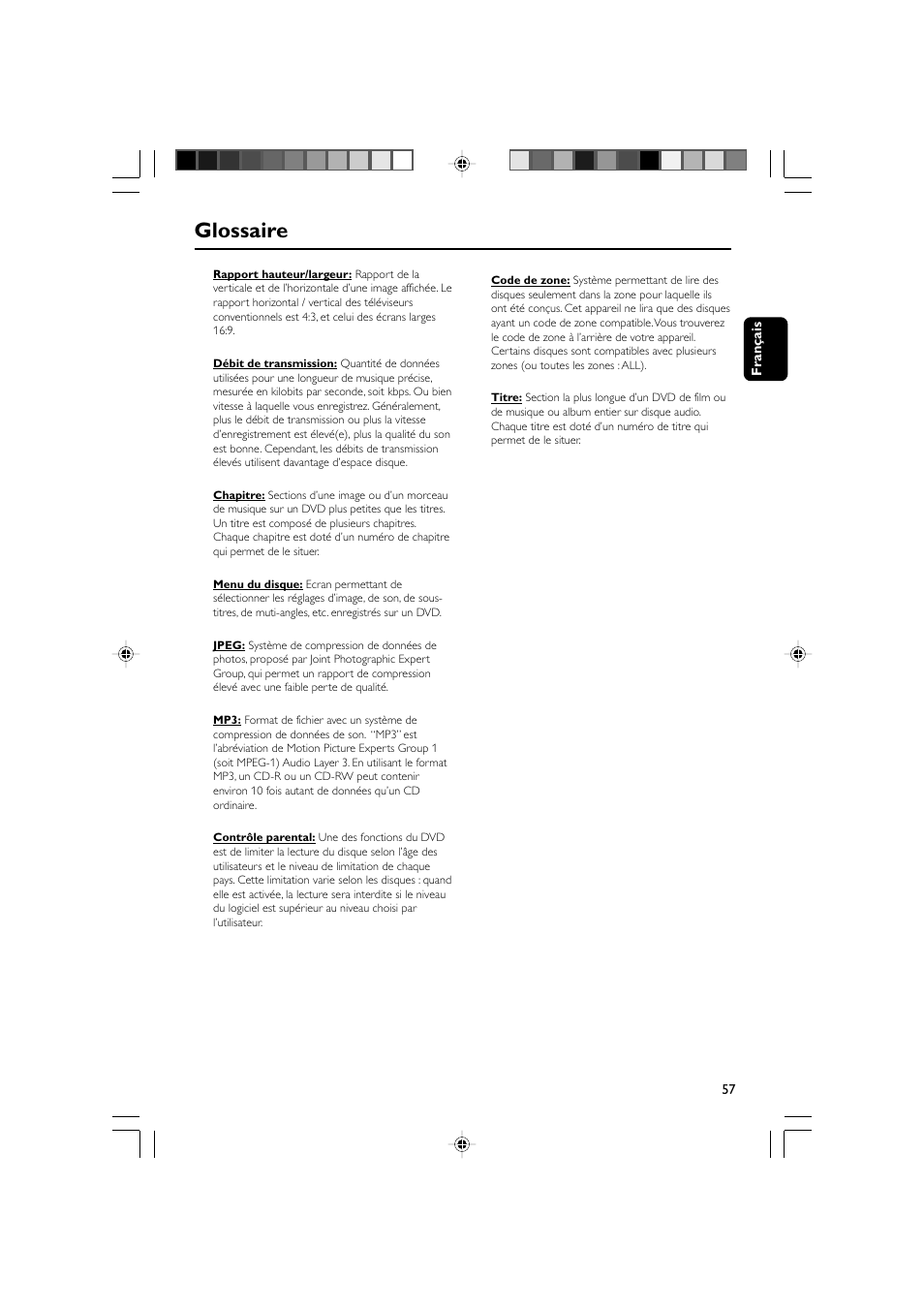 Glossaire | Philips AJL 700 User Manual | Page 30 / 31