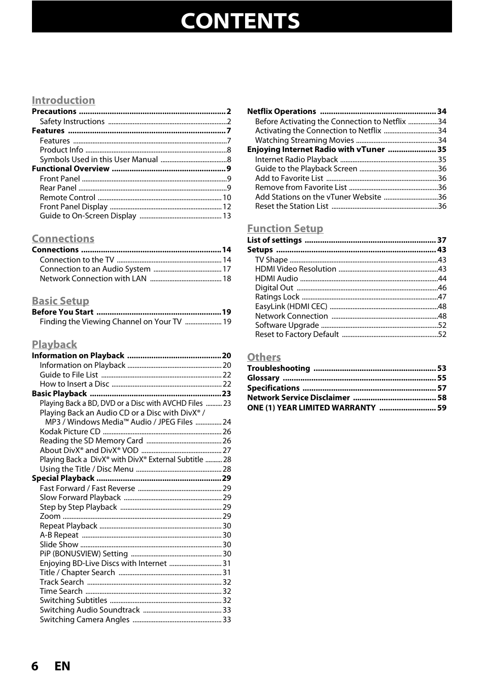 Philips BDP5110/F7 User Manual | Page 6 / 60